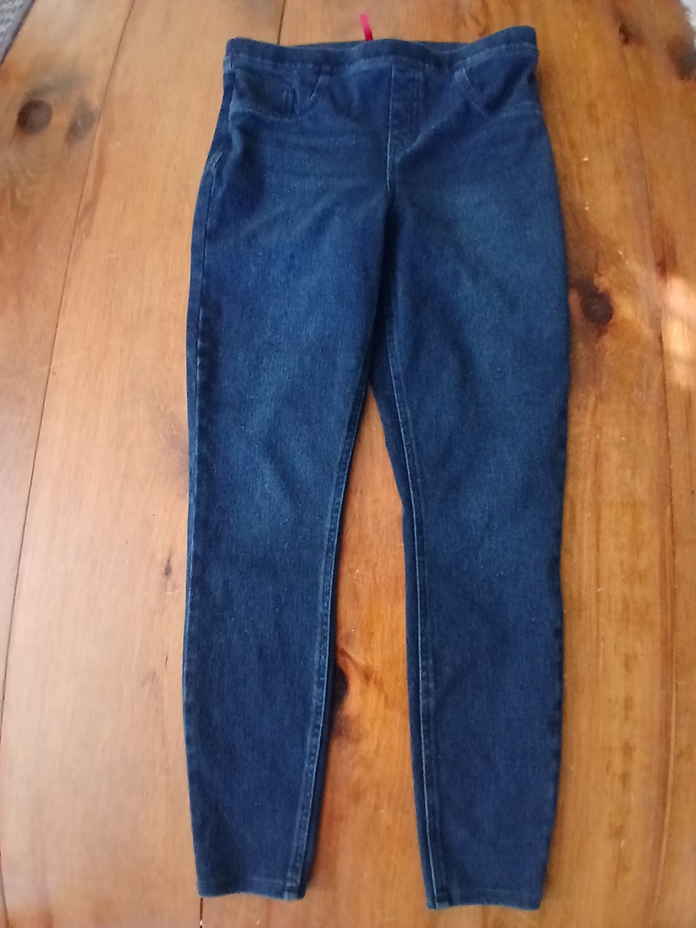 SPANX Dark Blue Jeggings - Slim Stretch Denim Sz L